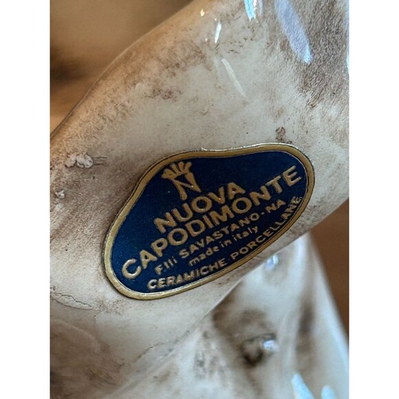 Vintage Nuova Capodimonte Ceramic Boot With Floral Accents - Picture 8 of 10